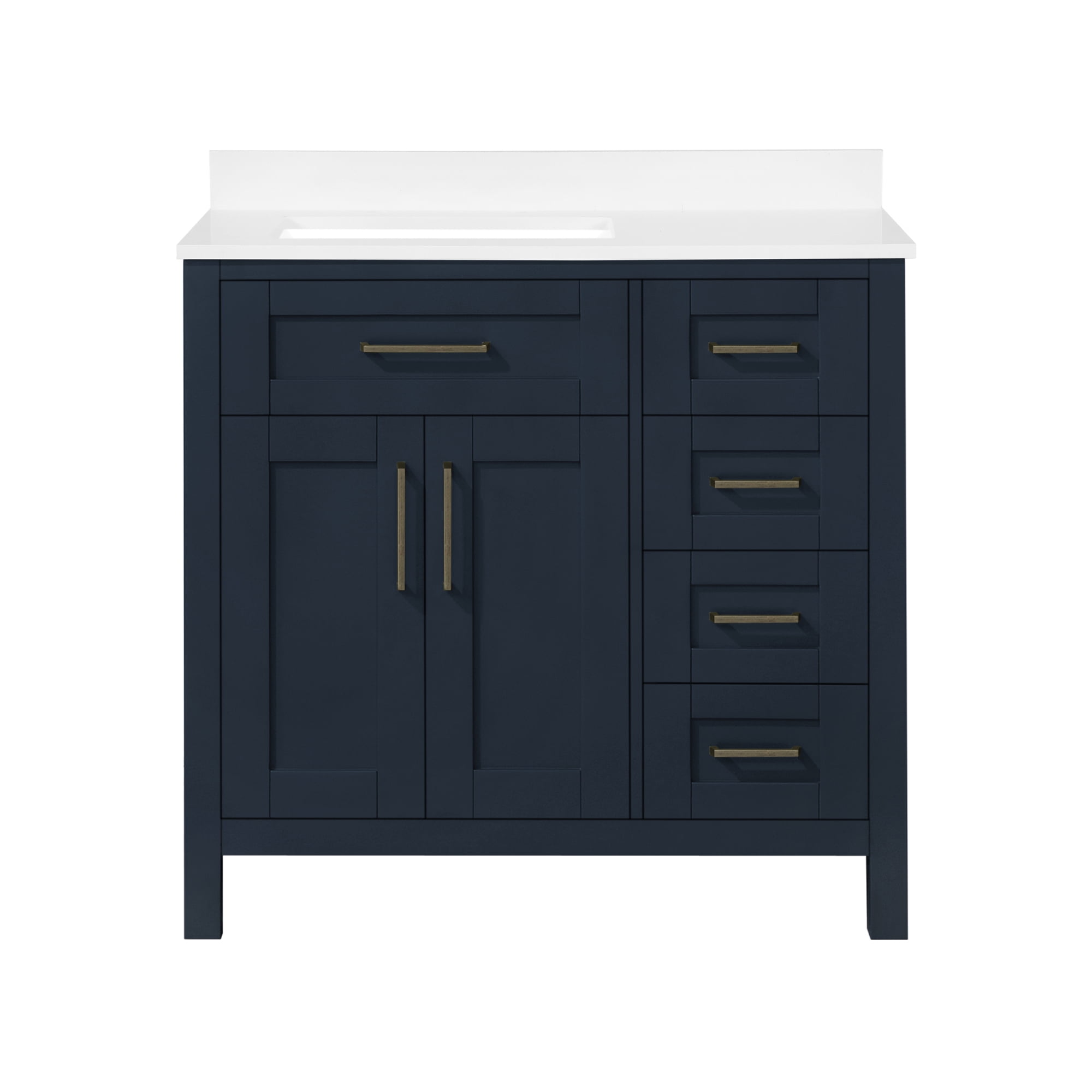 Ove Decors Tahoe 36 W x 21" D Freestanding Bathroom Vanity with Sink, Midnight Blue