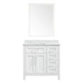 thumbnail image 1 of Ove Decors Tahoe 36 in W x 21 in D Pure White Bathroom Vanity with Bombay White Marble Countertop and Mirror, 1 of 19