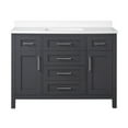 thumbnail image 1 of Ove Decors Tahoe 48 W x 21" D Freestanding Bathroom Vanity with Sink, Dark Charcoal, 1 of 16