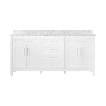 Ove Decors Tahoe 72 W x 21" D Freestanding Bathroom Vanity with Double Sink, Pure White