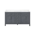 thumbnail image 1 of Ove Decors Tahoe II 60 W x 21" D Freestanding Bathroom Vanity with Double Sink, Dark Charcoal, 1 of 22