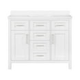 thumbnail image 1 of Ove Decors Tahoe III 42 in W x 21 in D Pure White Single Sink Bathroom Vanity with Engineered Marble Countertop and Mirror, 1 of 7