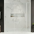 thumbnail image 1 of Ove Decors Tampa 60-1/16 in. W x 72 in. H Alcove Hinge Frameless Shower Door in Nickel, 1 of 16