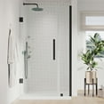 thumbnail image 1 of Ove Decors Tampa-Pro 36 in. L x 36 in. W x 72 in. H Alcove Shower Kit with Pivot Frameless Shower Door in Black and Shower Pan, 1 of 5