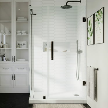 Ove Decors Tampa-Pro 37-13/16 in. W x 72 in. H Rectangular Corner Shower Enclosure with Pivot Frameless Shower Door in ORB