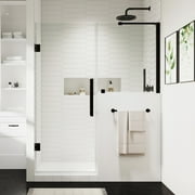 Ove Decors Tampa-Pro 61-1/8 in. W x 72 in. H Alcove Shower Enclosure with Pivot Frameless Shower Door in ORB with Buttress Panel