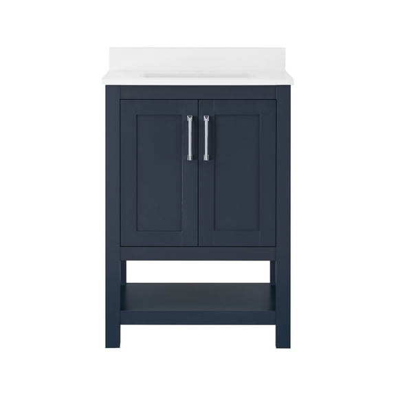 Ove Decors Vegas 24 W x 19" D Freestanding Bathroom Vanity with Sink, Midnight Blue