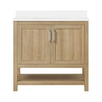 Ove Decors Vegas 36 W x 19" D Freestanding Bathroom Vanity with Sink, White Oak