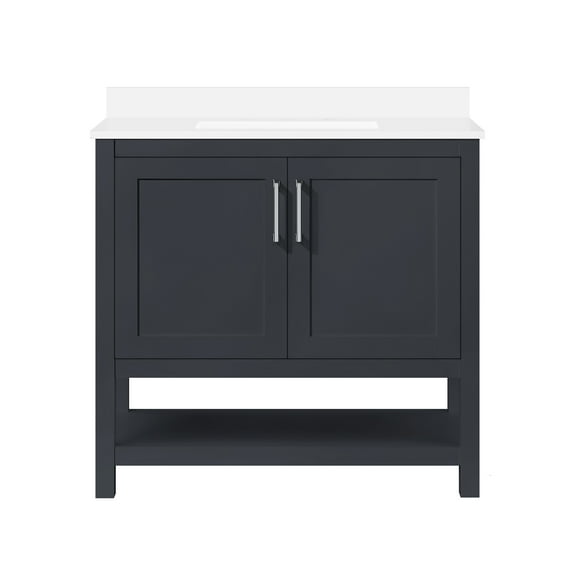 Ove Decors Vegas 36 W x 34.5 H x 19" D Freestanding Bathroom Vanity with Sink, Dark Charcoal