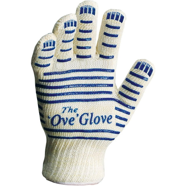 Ove Glove, Heat Resistant Silicone Oven Mitt with Five Fingers, Ideal for Kitchen, Baking, and