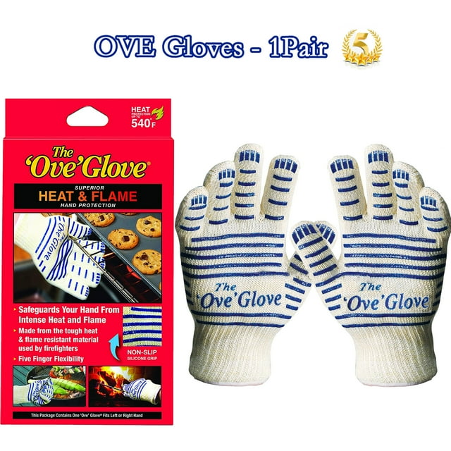 Ove Glove Heat Resistant Oven Mitt, 540 Degree Resistance, Perfect for