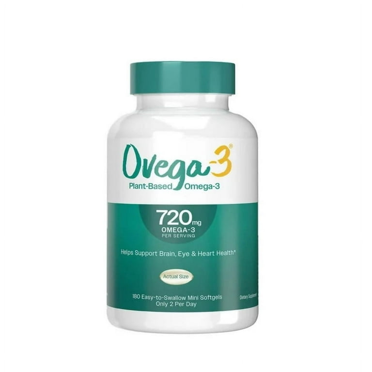 DSM Ovega-3 Omega-3, Algae-Derived EPA and DHA, 180 Softgels