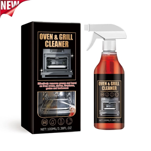 Oven And Grill Cleaner, Oven Rack & Grill Cleaner,Eliminates Thick Grease & Build Up, Odor And Grease Remover, 3.38 FL. OZ