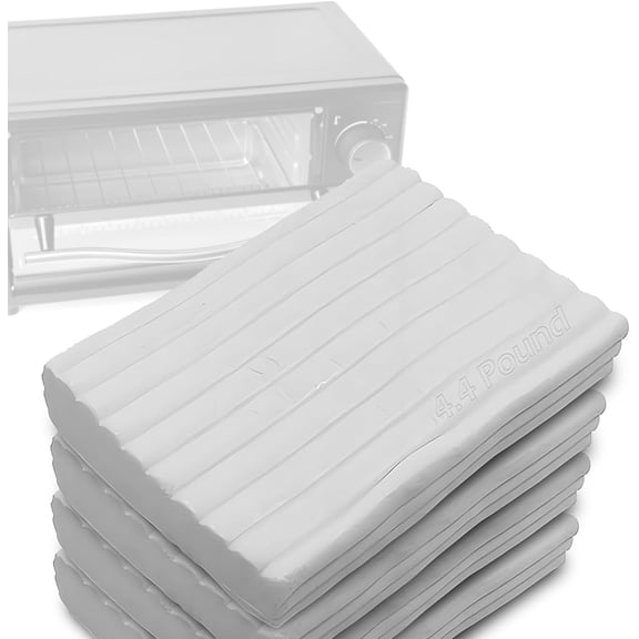 Oven Bake Polymer Clay White, Non Toxic 4.4Lbs Great for Modeling, Sculpting, Holiday, DIY Jewelry Making Projects. Great for All Skill Levels (White)