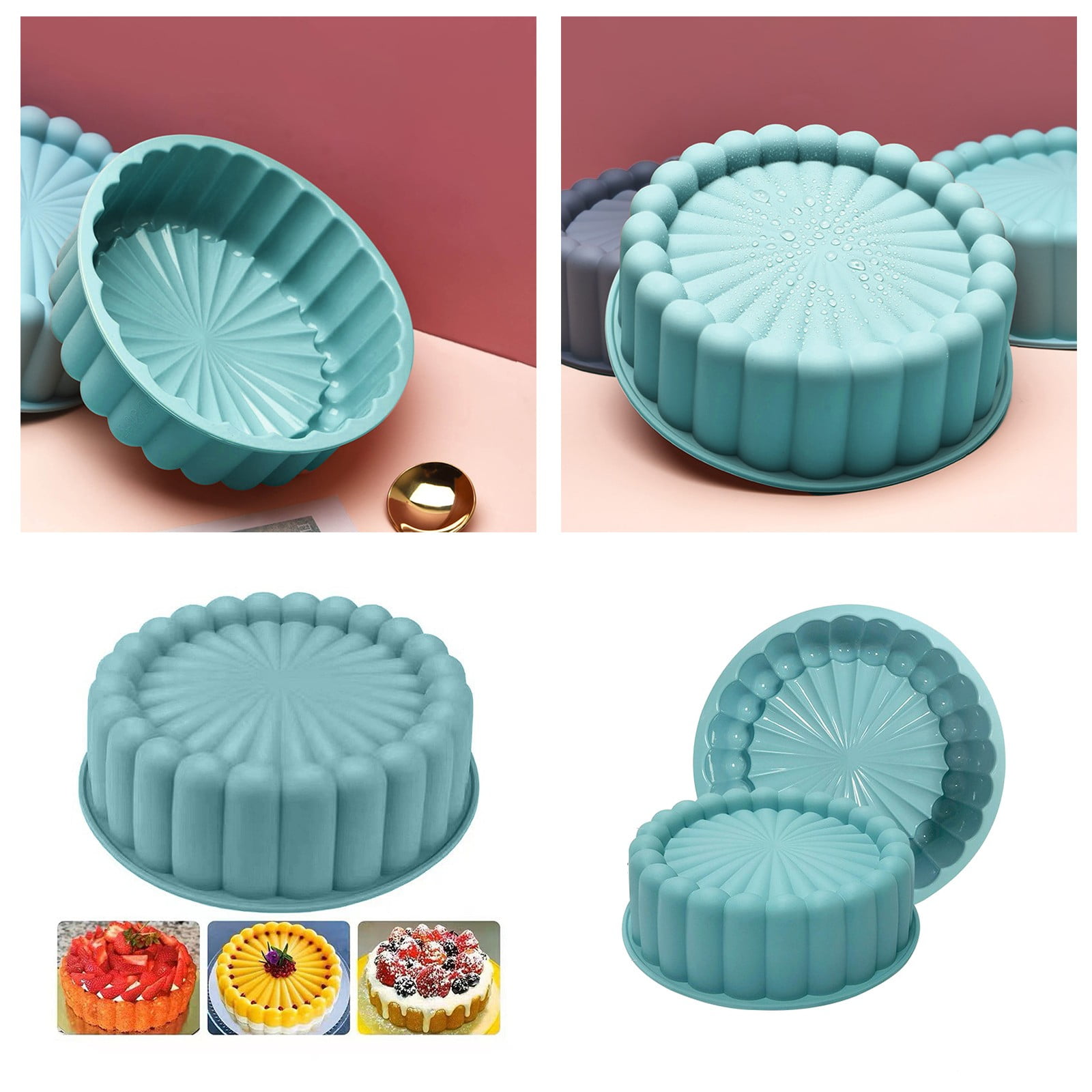 Oven Baking Pan Silicone Cookie Sheet Silicone Cake Pan Non Stick Round
