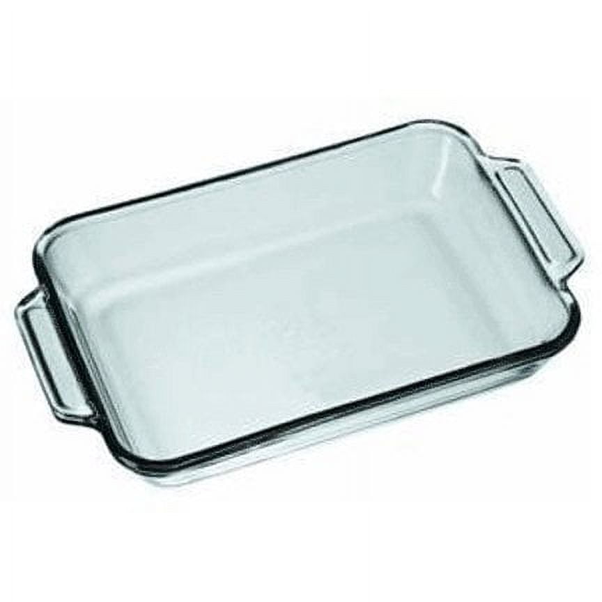 Clear Glass Rectangle Baking Dish with Easy-Grip Handles