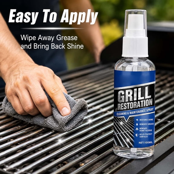 Oven Cleaner Spray 100ml, Heavy Duty Kitchen Grease Remover For Oven Stove Air Fryer Grill Microwave Baking Tray Carbon Oil Stain Deep Cleaning Solution