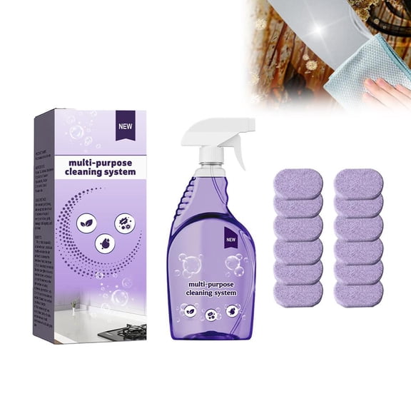 Oven Cleaner Spray & All-Purpose Cleaner for Grills, Kitchen, Bathroom with Concentrated Tablets