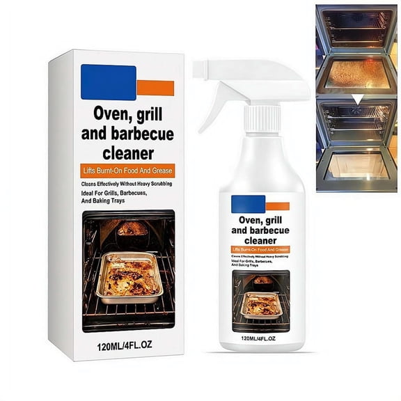 Oven Cleaner Spray,Heavy Duty Oven Rack & Grill Cleaner,All Purpose Kitchens Heavy Oil Cleaning Agent for Kitchen Appliances,BBQ Grill Cleaners for Microwave, Air fryer, Ovens, Grills