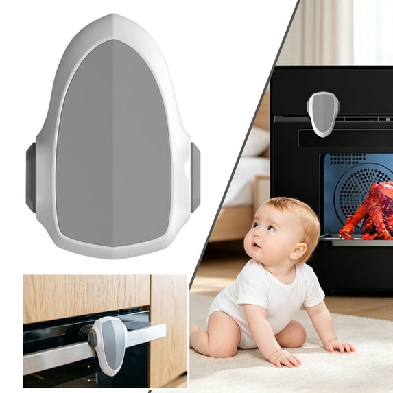 Oven Door Child Safety Lock,Reliable Safety Latch for Built In Oven,Secure Lock Design to Prevent from Accidentally Opening Oven Door,Safety Guard to Keep Away From High Temperature Kitchen Hazards