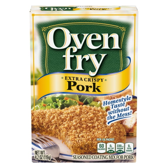 Oven Fry Extra Crispy Seasoned Coating Mix for Pork, 4.2 oz Box