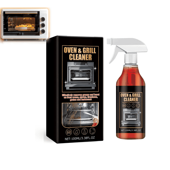 Oven And Grill Cleaner, Oven Rack & Grill Cleaner,Eliminates Thick Grease & Build Up, Odor And Grease Remover, Oven Cleaner Spray Heavy Duty , Foaming Degreaser for Stoves,3.38 FL. OZ
