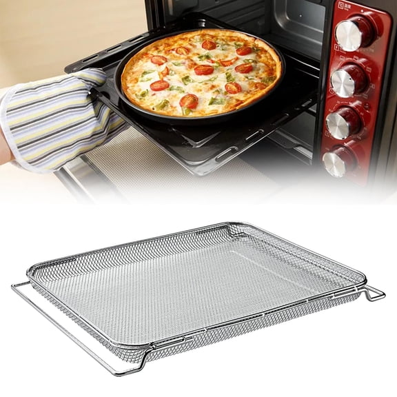 Oven Grill Mesh Grill Basket Replacement Oven Tools Stainless Steel Multipurpose Oven Baking Tray for Fries, Bread Chicken