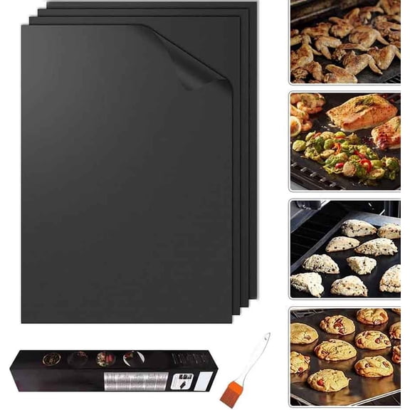 Oven Liners for Bottom of Electric Gas Oven Reusable, Thick Heavy Duty Nonstick Teflon Oven Mat, Heat Resistant Grill Mats, Easy to Clean Gas Stove Liners