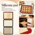 thumbnail image 1 of Oven Mat, Silicone Baking Mats, Perforated Baking Mat for Uniform Airflow, Oven Mat for Bottom of Oven for Mess Protection, Deep Red Trimmed Non-Stick Silicone Baking Surface,, 1 of 6