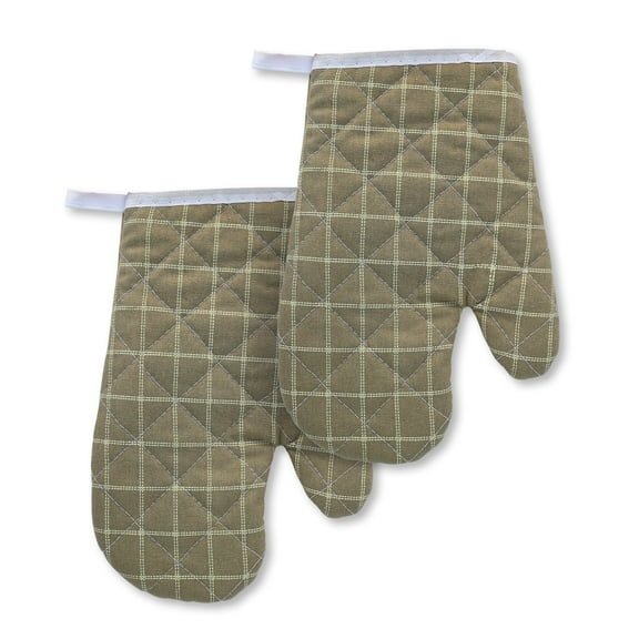 Soulgenix Oven Mitts, Oven Mitts 2-Pack Set, Cotton Microwave Oven Gloves with Heat Protection, 6.69x10.24 Inch