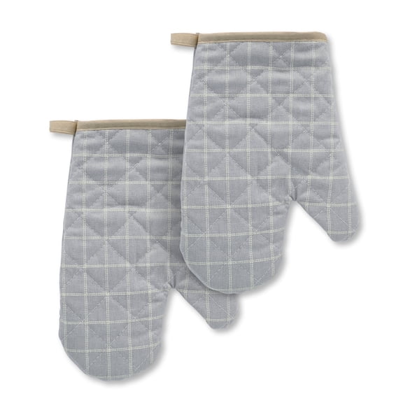 Soulgenix Oven Mitts, Oven Mitts 2-Pack Set, Cotton Microwave Oven Gloves with Heat Protection, 6.69x10.24 Inch