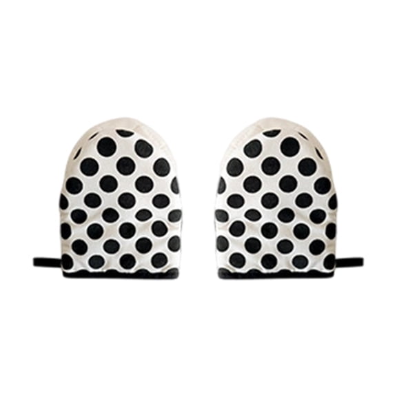 Oven Mitts 2 Pack Heat Resistant Kitchen Gloves to Protect Hands Small Cotton Oven Mitts with Hanging Loop for Barbecue Baking Cooking Grilling Microwave