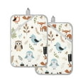 thumbnail image 1 of Oven Mitts 2 Pcs Pot Holders Sets Heat Resistant Hot Pads for Kitchen Cooking Baking 7"x9.8" Cute Owl Fox Tree, 1 of 7