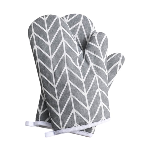 Oven Mitts for Baking, Heat Resistant Kitchen Gloves for Cooking, Set of 2 Cotton Linen Mix, Flexible & Secure Grip for Hot Pots, Essential Kitchen Accessories for Home Use