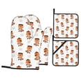 thumbnail image 1 of Oven Mitts and Pot Holders 4 Piece, Cute Little Pirate Red Panda High Heat Slip Resistant Oven Mitt and Trivets Set Kitchen Oven Glove Pot Holders for Cooking Baking Grilling, 1 of 7
