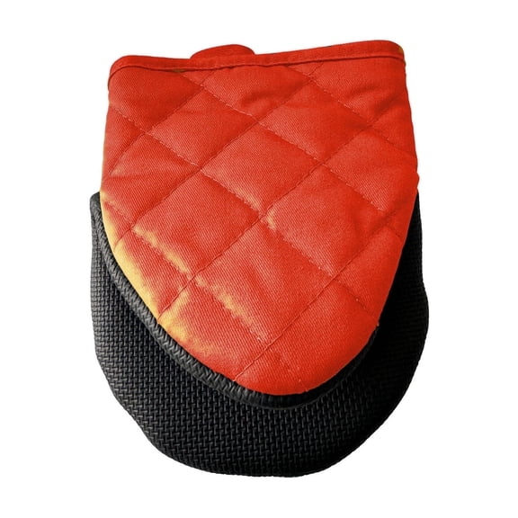 HEETLY Mini Oven Mitts and Pot Holders Set, 4-Piece, 500°F Heat Resistant with Non-Slip Grip for Kitchen & BBQ, Orange