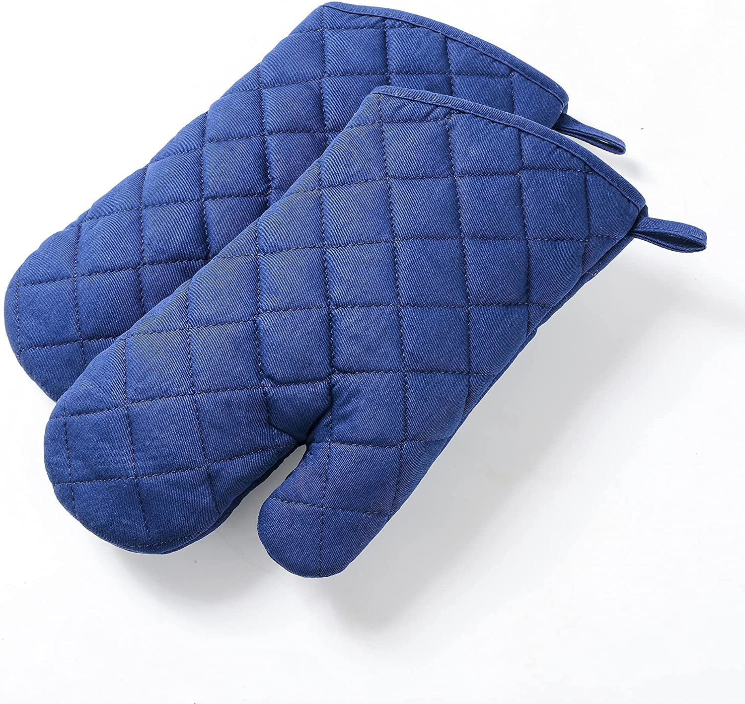 Oven Mitts Professional Heat Resistance Kitchen Cotton Oven Gloves for Grilling Cooking Microwave BBQ Baking, 2-Pack with Soft Inner Lining