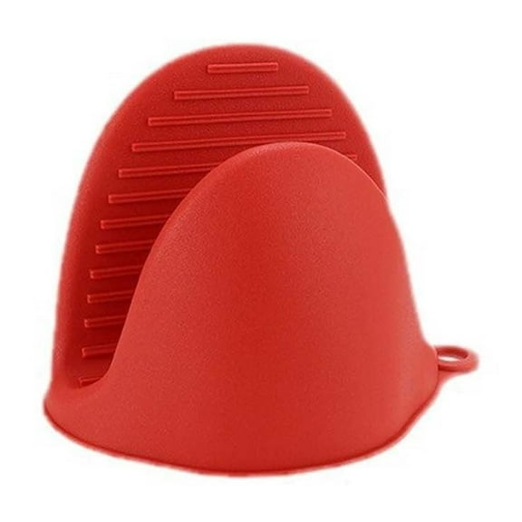 Oven Mitts,Silicone Oven Mitts Pot Holders Sets for Kitchen,Heat Resistant Small Kitchen Mittens Rubber Air Fryer Mitts Mini Pot Pinch Grip for Cooking and Baking(1 Pcs,Red)