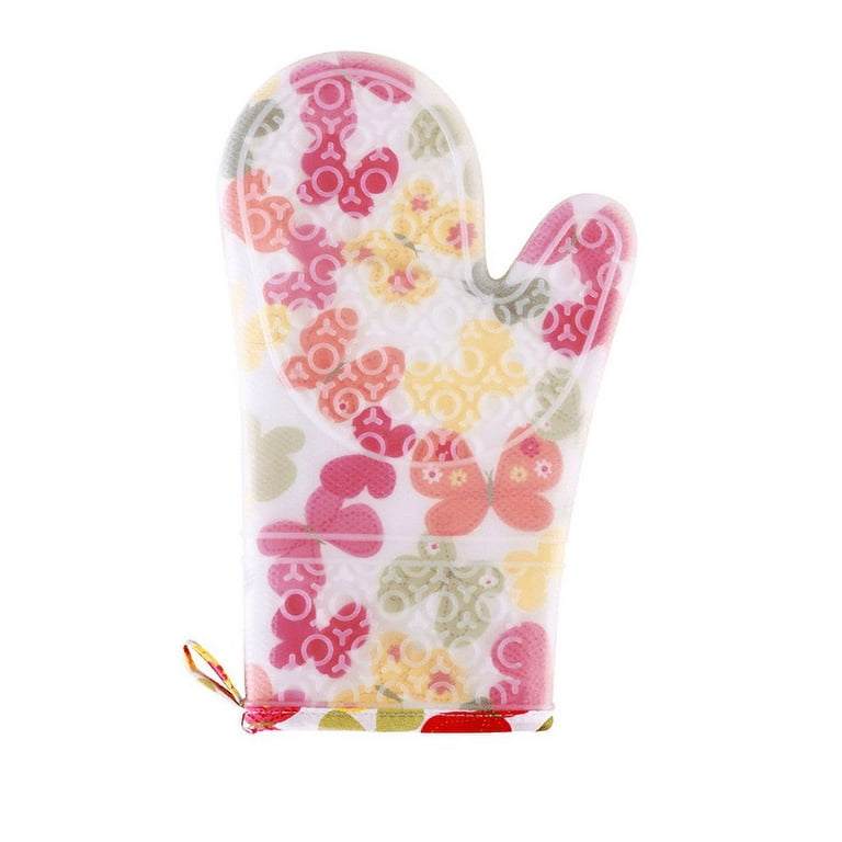 Double Oven Mitt Kitchen Baking Silicone Oven Mitts Heat Resistant