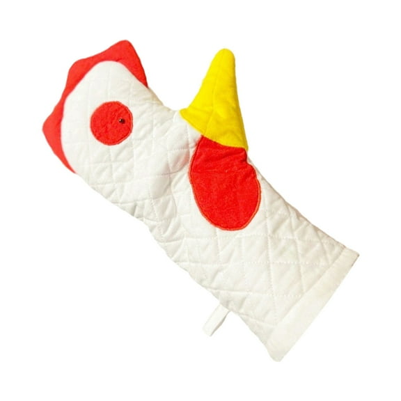 Oven Mitts Surfaces Rooster Shaped Baking Cooking BBQ Mitt Non-woven Fabric for Kitchen