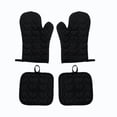 thumbnail image 1 of Oven Mitts and Pot Holders Set 4 Piece Heart Pattern Heat Resistant Cotton Kitchen Gloves for Baking Cooking Grilling and Serving Meals, 1 of 7