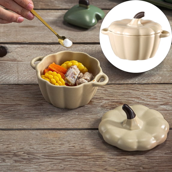 Oven Pumpkin Bowls Ceramic Pumpkin Pots For Cooking Pumpkin Dutch Oven Pot With Lid Mini Pumpkin Soup Bowls For Home Thanksgiving Halloween Party,Ceramic Tableware
