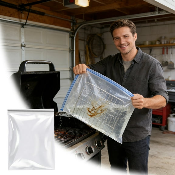 Oven Rack Cleaning Bag Reusable Leak Proof Solution For All Standard Sizes No Scrubbing Required