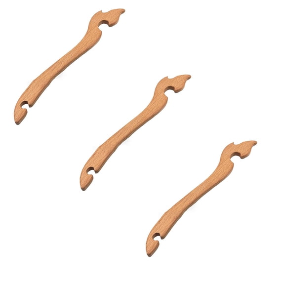 Oven Rack Puller, Premium Wooden Push Pull Tool, Prevent Scalding, Pull Out Hot Racks Safely, Long Handle Toaster Oven Accessories, Suitable For Kitchen, Air Fryer, 3 Pcs, 11.02x1.54"