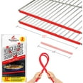 thumbnail image 1 of Oven Rack Shields Extra Long 22” Red (2 Pack) - Heat Resistant Oven Rack Protectors - Prevents Hand and Arm Burns, Food Grade Silicone Oven Rack Cover - Full Length Fit on Standard-Sized USA Ovens, 1 of 8