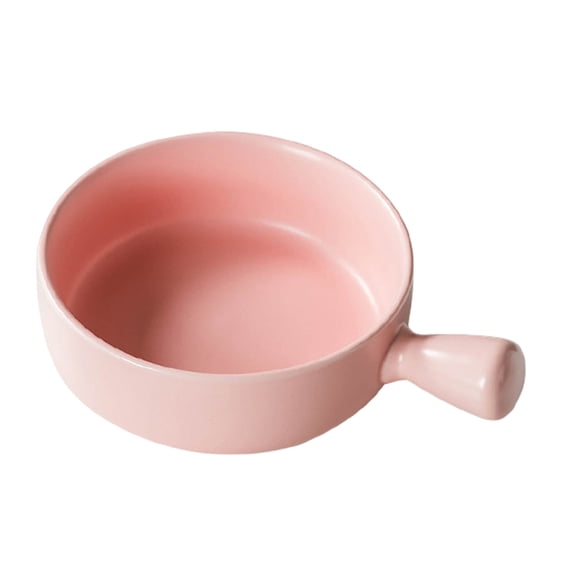 Oven Safe Baking Bowl with Handle, Ceramic Pasta Plate for Soup Rice Salad, Simple Household Dinnerware (1-Piece),C,1PC