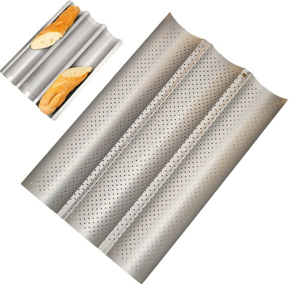 Oven Safe Baking Tray,French Pan Set Non Stick French Bread Baking Pan With Proofing Cloth And Dough Cutter Making Home Baking Tools Kit For Homemade Bread
