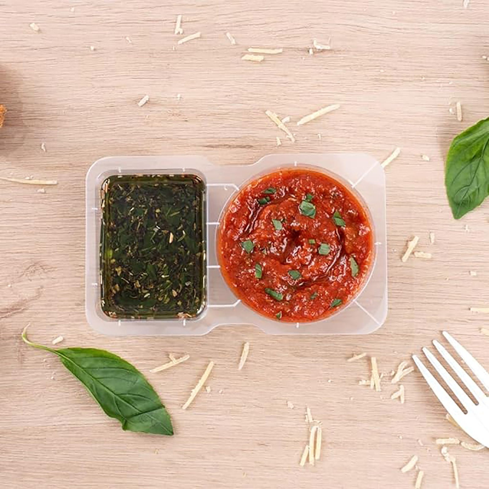 Two Condiments Oven Safe Meal Prep Containers Double Condiment Containers With Lids 2 ...