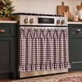 thumbnail image 1 of Oven Skirt Curtain with Tie Top, Farmhouse Decorative Stove Door Panel Curtain, Rustic Kitchen Decor for Country Home Kitchen Decoration, 1 of 6