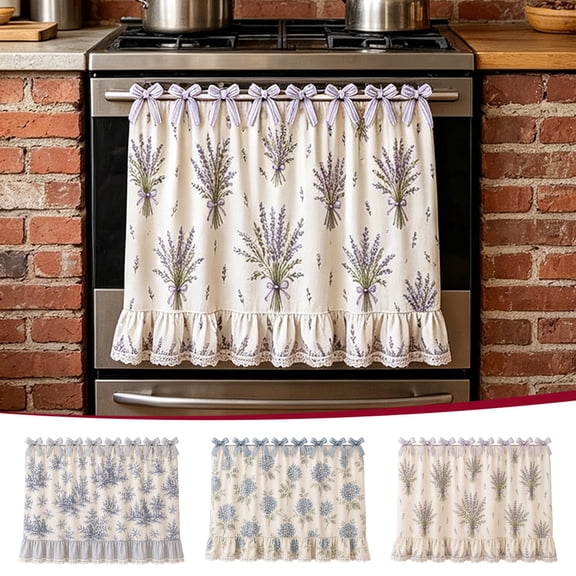 Oven Skirt Heat Guard, Reusable Nonstick Protective Cover, Kitchen Baking Liner Washable Grease Repellent, Decorative Oven Front Concealer, Topliu